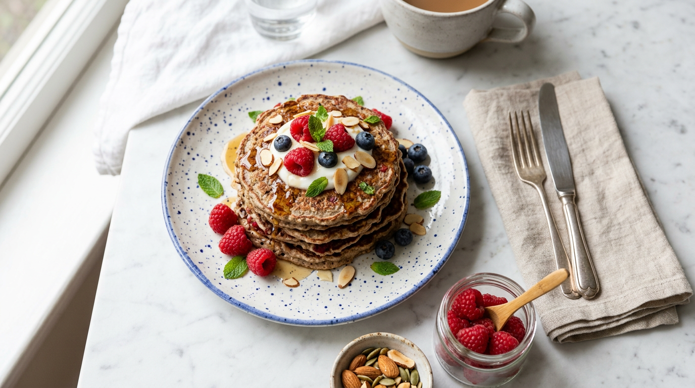 Buckwheat Raspberry Pancakes