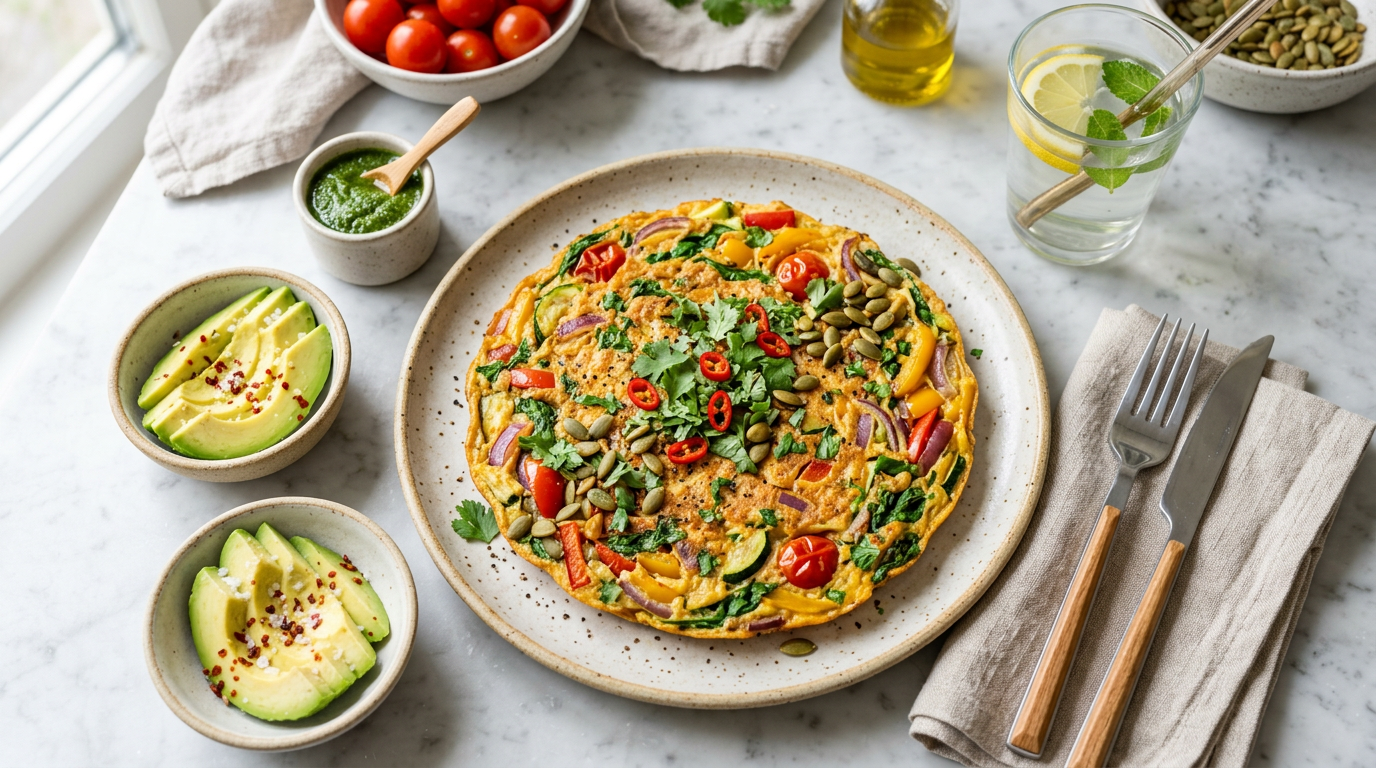 Chickpea Flour Veggie Omelet
