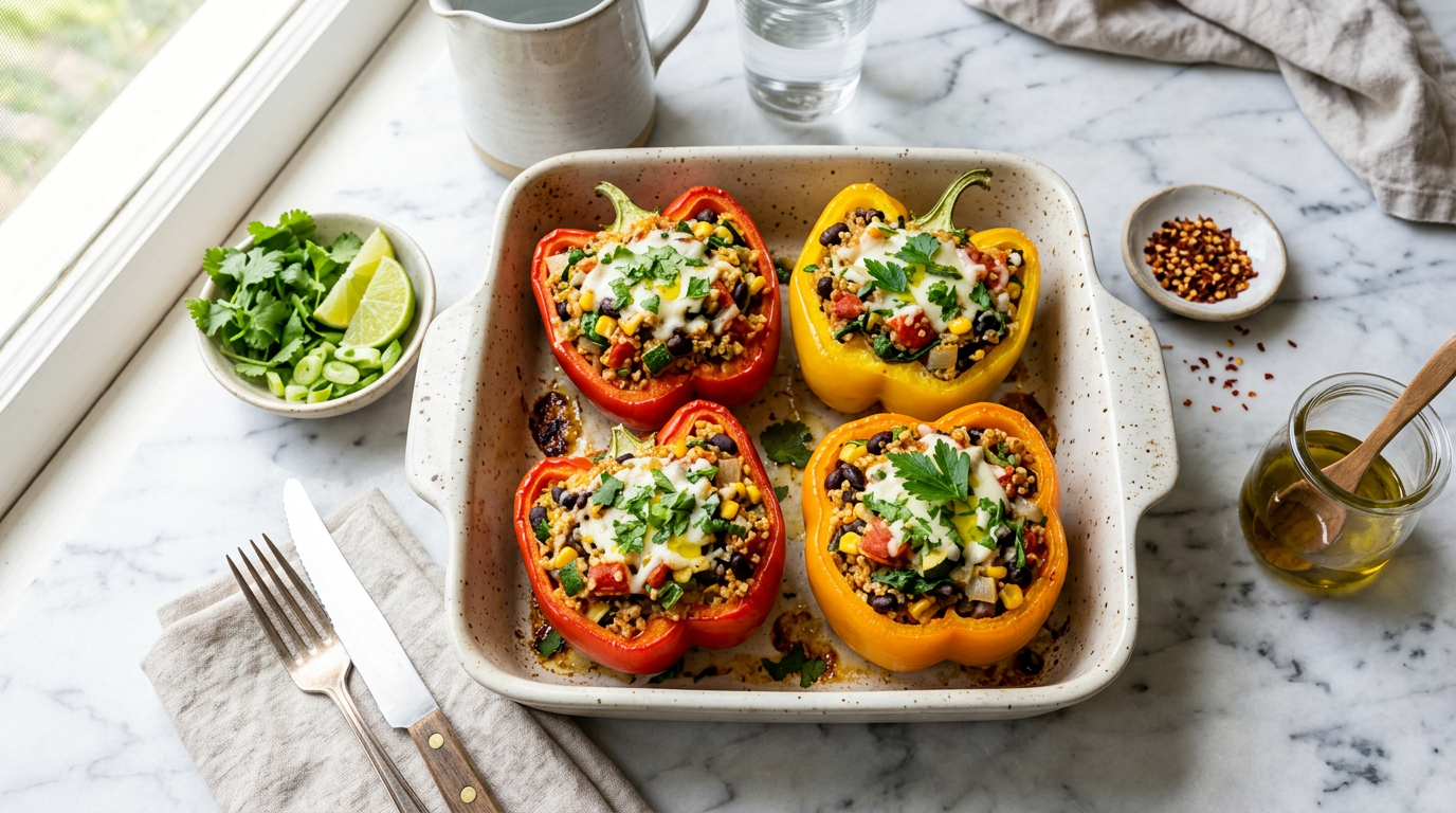 Stuffed Bell Peppers with Quinoa
