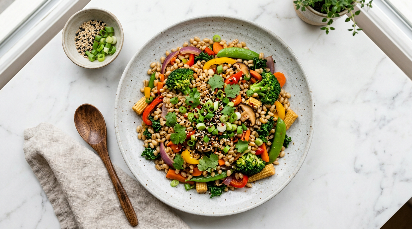 Barley and Vegetable Stir-fry