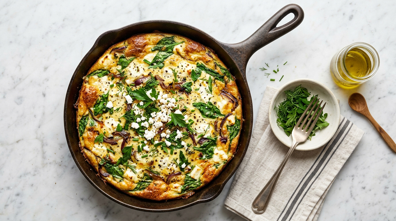 Spinach and Feta Egg White Frittata