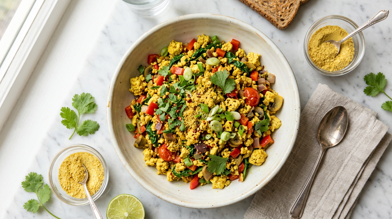 Tofu Scramble with Nutritional Yeast