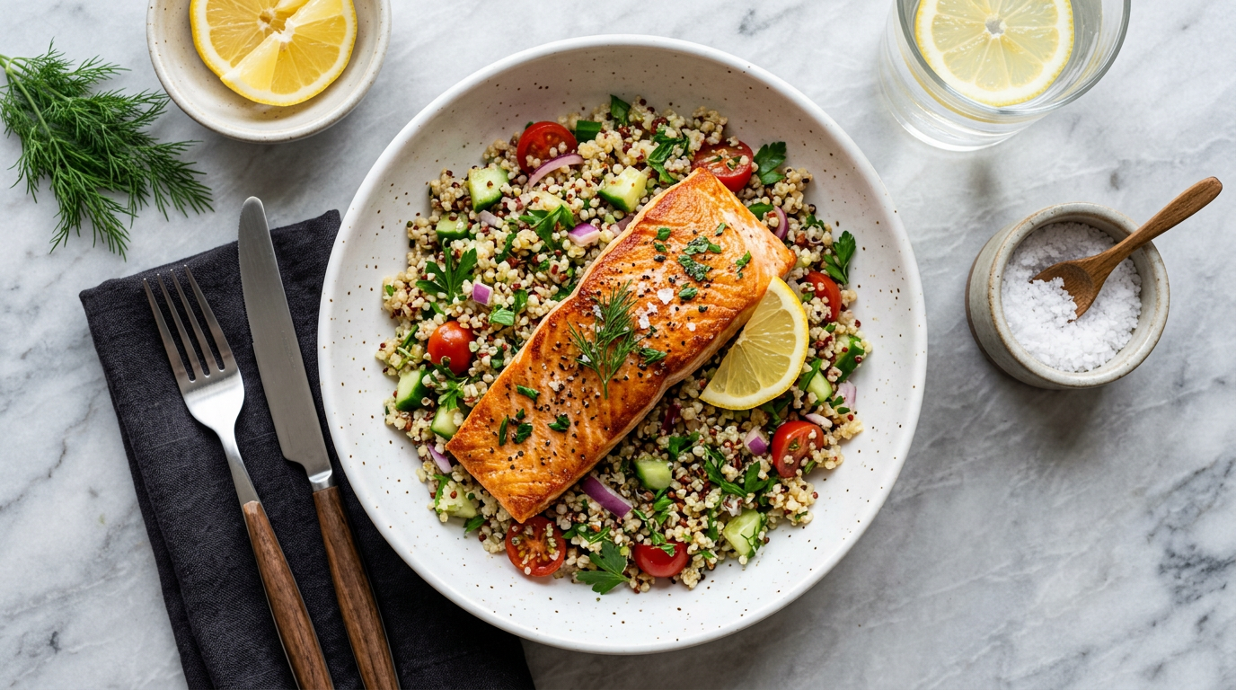 Pan-Seared Salmon with Quinoa