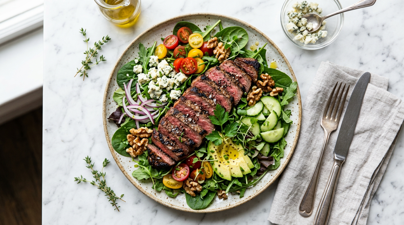 Steak Salad with Blue Cheese