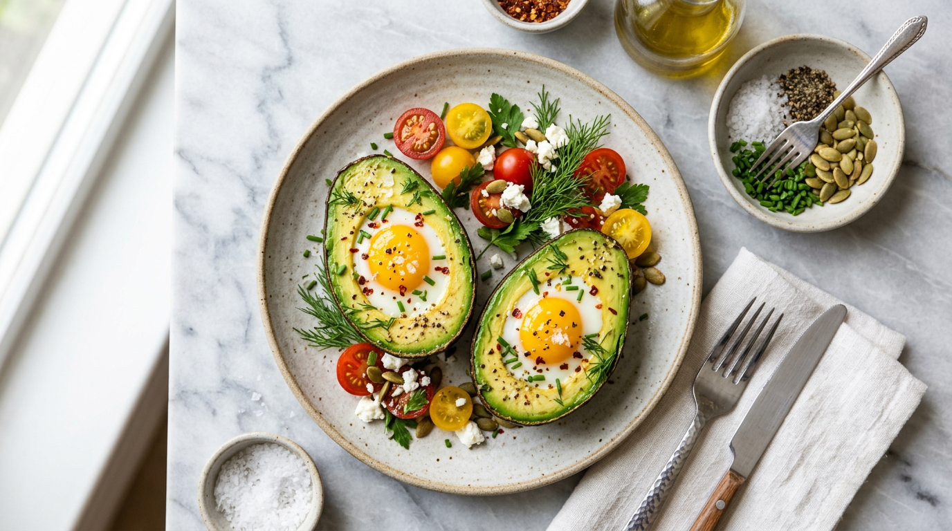 Avocado and Egg Boats