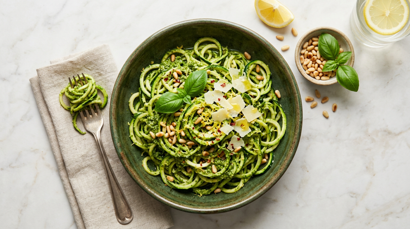 Zucchini Noodles with Pesto