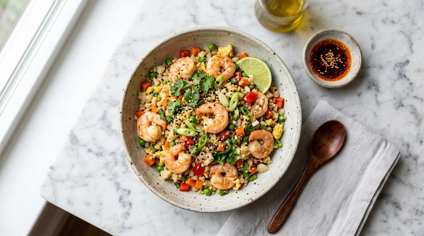 Cauliflower Fried Rice with Shrimp