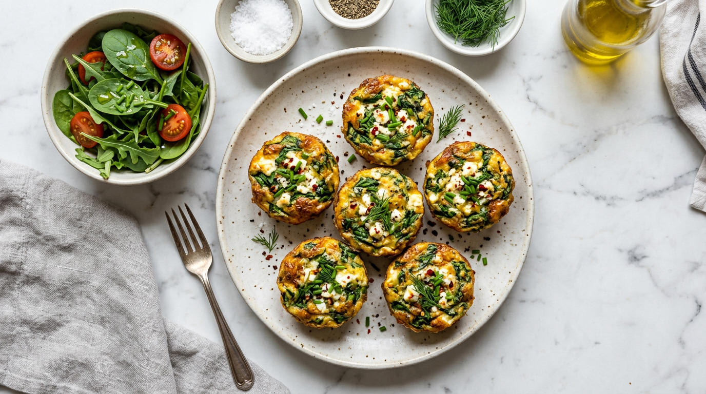 Egg Bites with Spinach and Feta