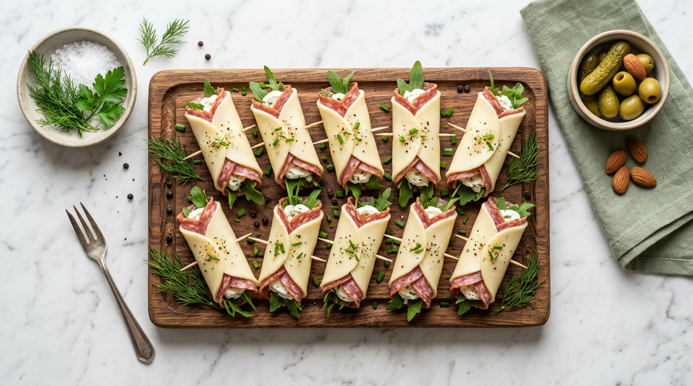 Cheese and Salami Roll-ups