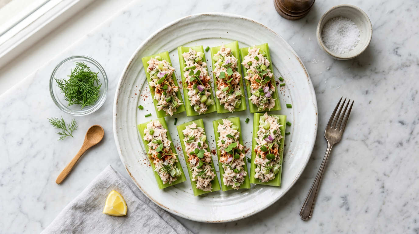 Tuna Celery Boats