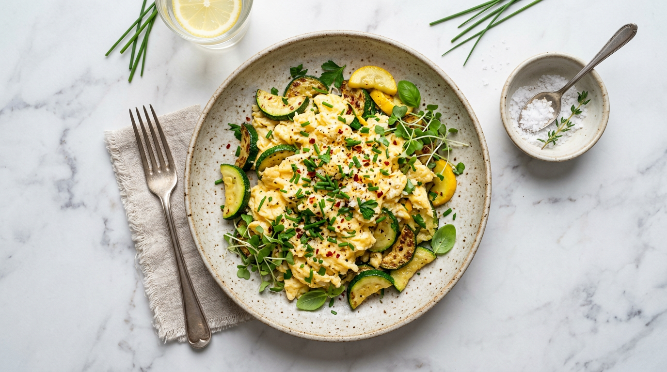 Scrambled Eggs with Zucchini