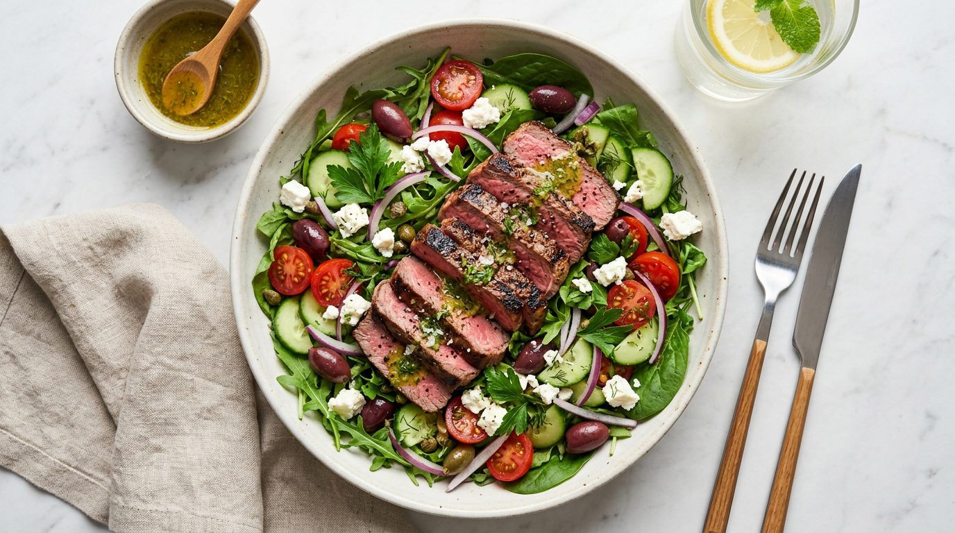 Mediterranean Steak Salad
