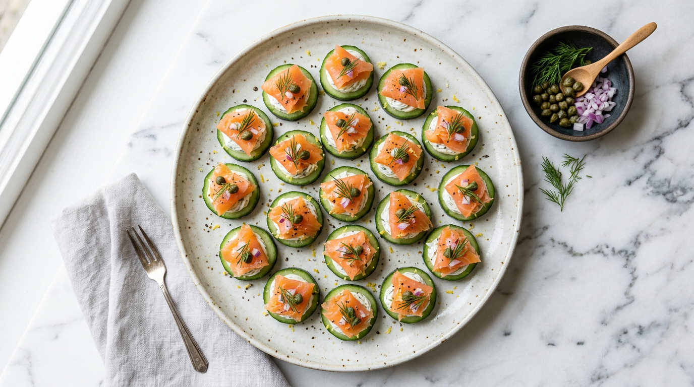 Cucumber Salmon Bites