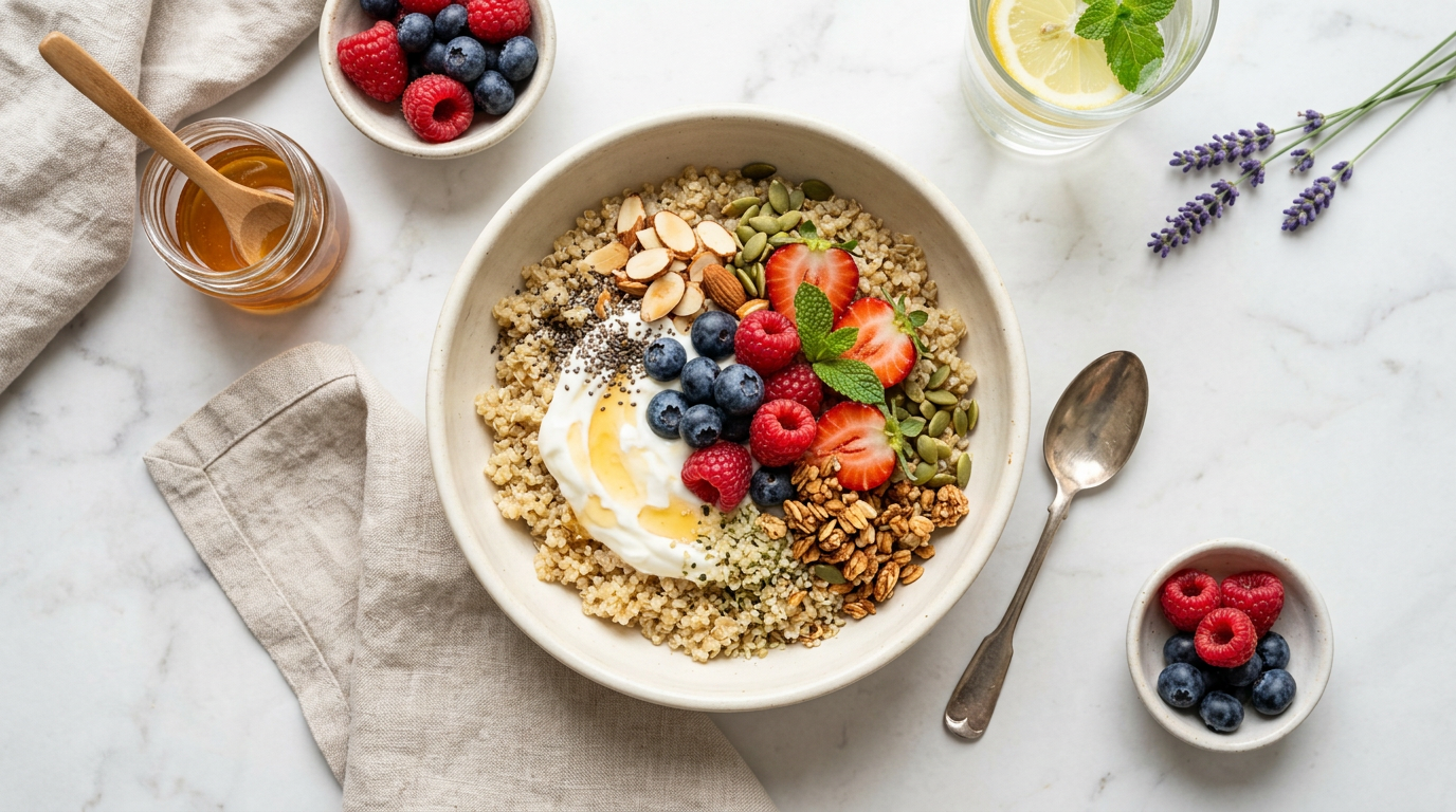 Quinoa Breakfast Bowl with Berries