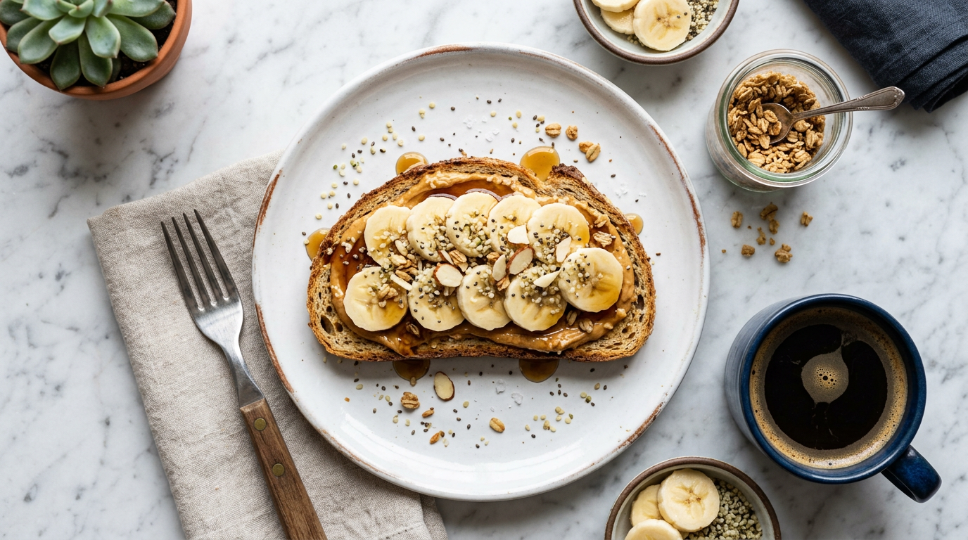 Peanut Butter & Banana Power Toast