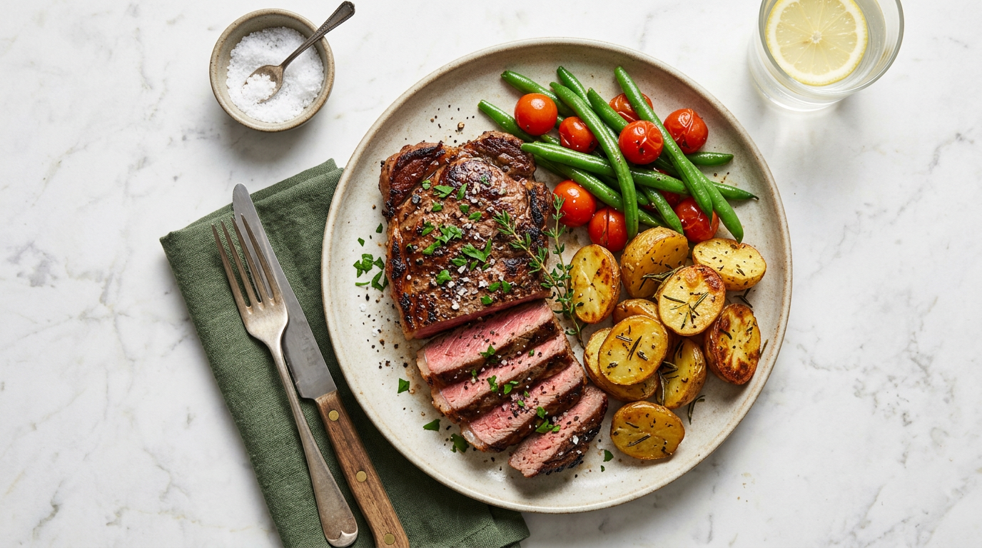 Sirloin Steak and Roasted Potatoes