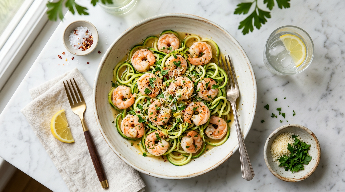 Shrimp Scampi with Zucchini Noodles