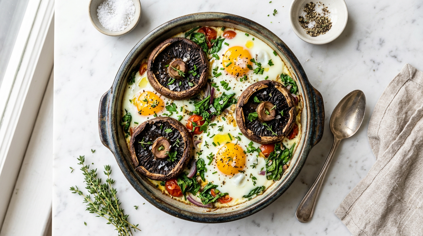 Portobello Mushroom Egg Bake