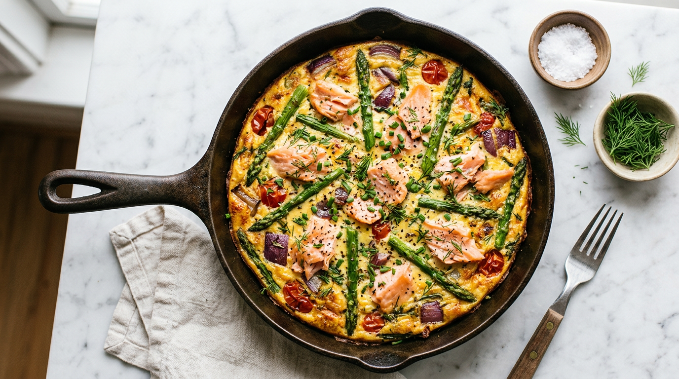 Smoked Salmon and Asparagus Frittata