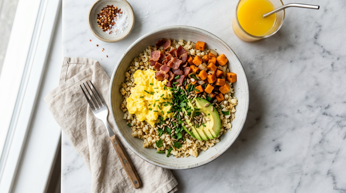 Cauliflower Rice Breakfast Bowl