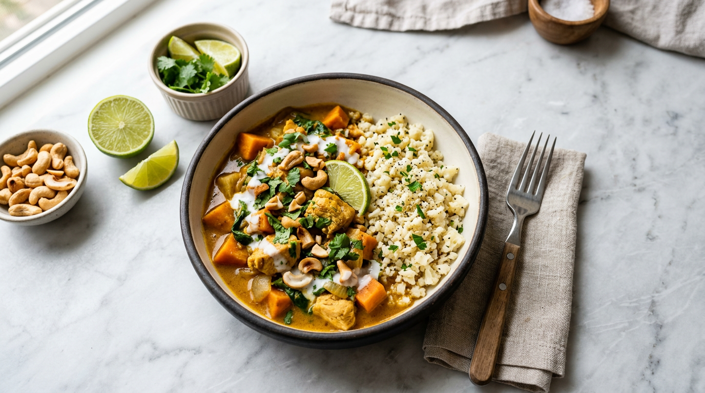 Chicken Curry with Cauliflower Rice