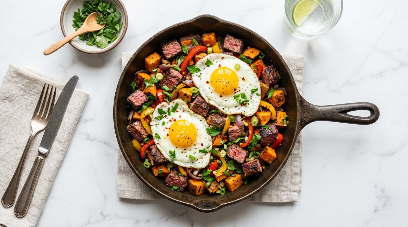 Steak and Sweet Potato Hash