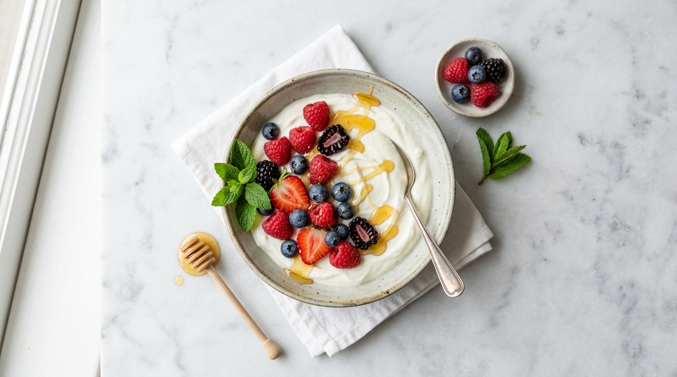 Greek Yogurt with Berries & Honey