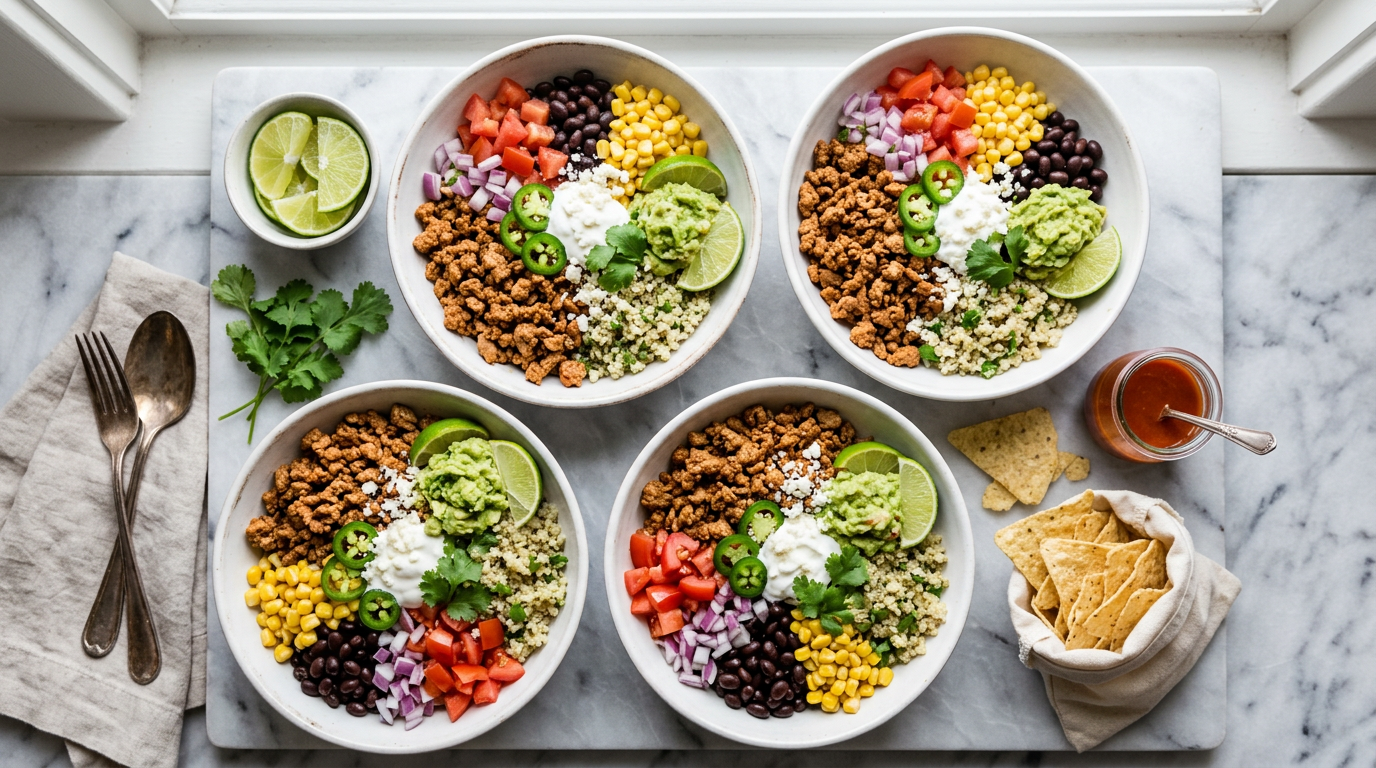 Ground Turkey Taco Bowls