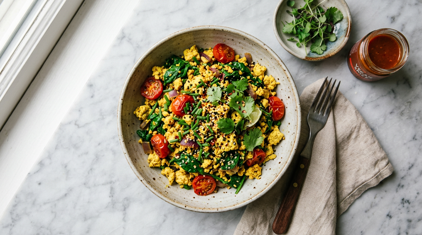 Tofu Scramble with Spinach