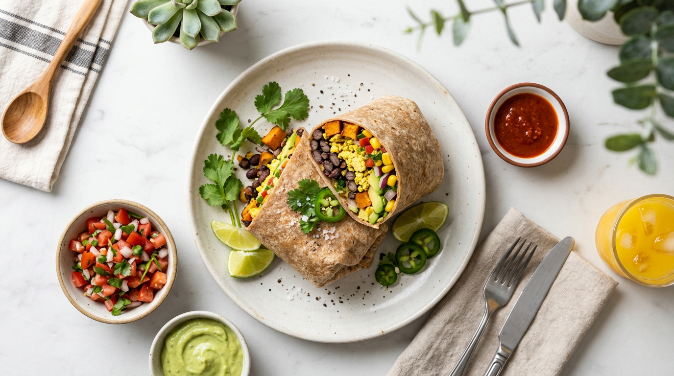Breakfast Burrito with Black Beans