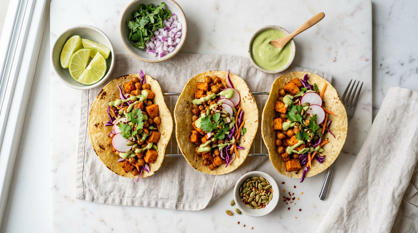 Sweet Potato and Chickpea Tacos