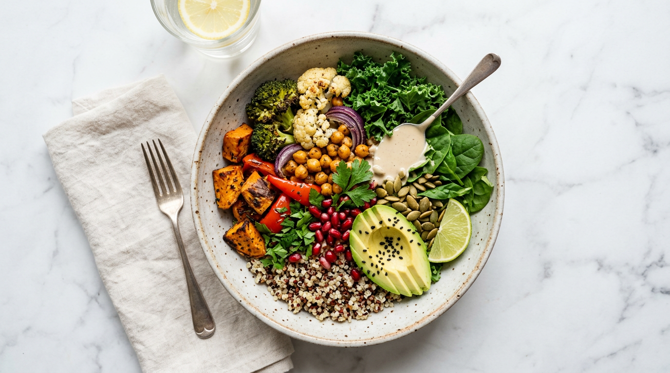 Roasted Veggie Quinoa Bowl