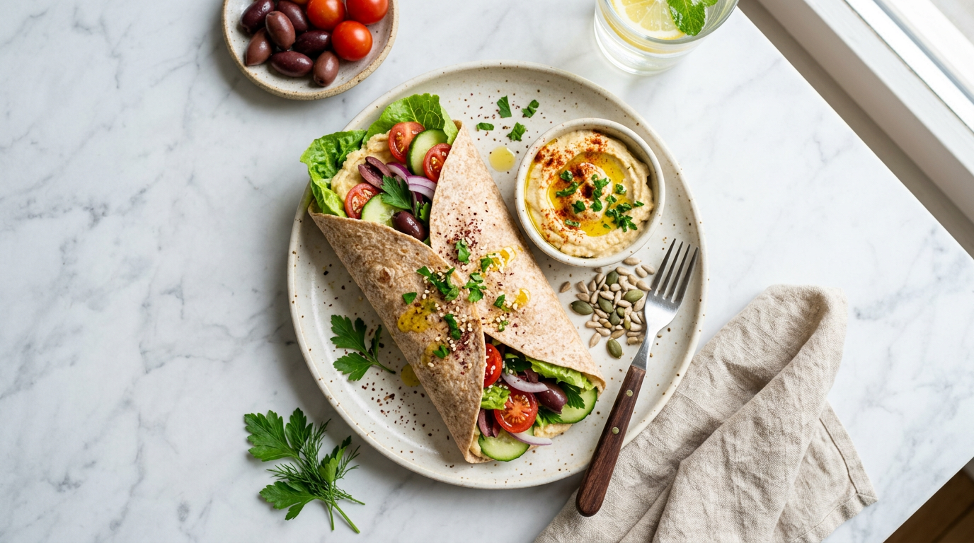 Mediterranean Hummus Wrap