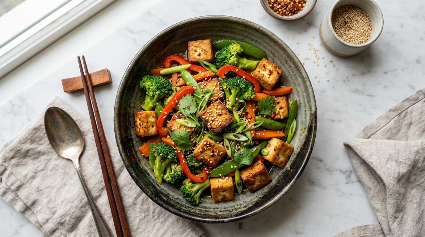 Crispy Tofu and Broccoli Stir-Fry