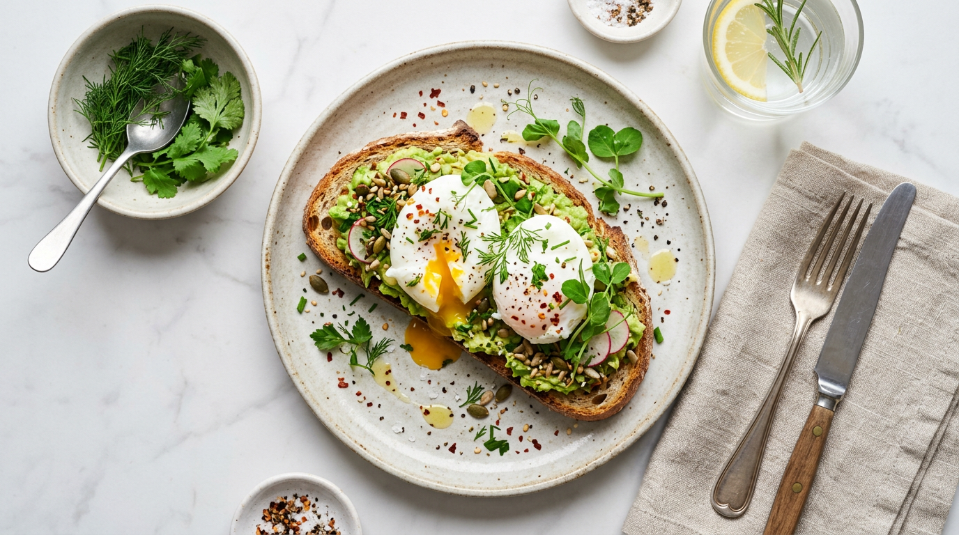 Avocado and Poached Egg Sourdough