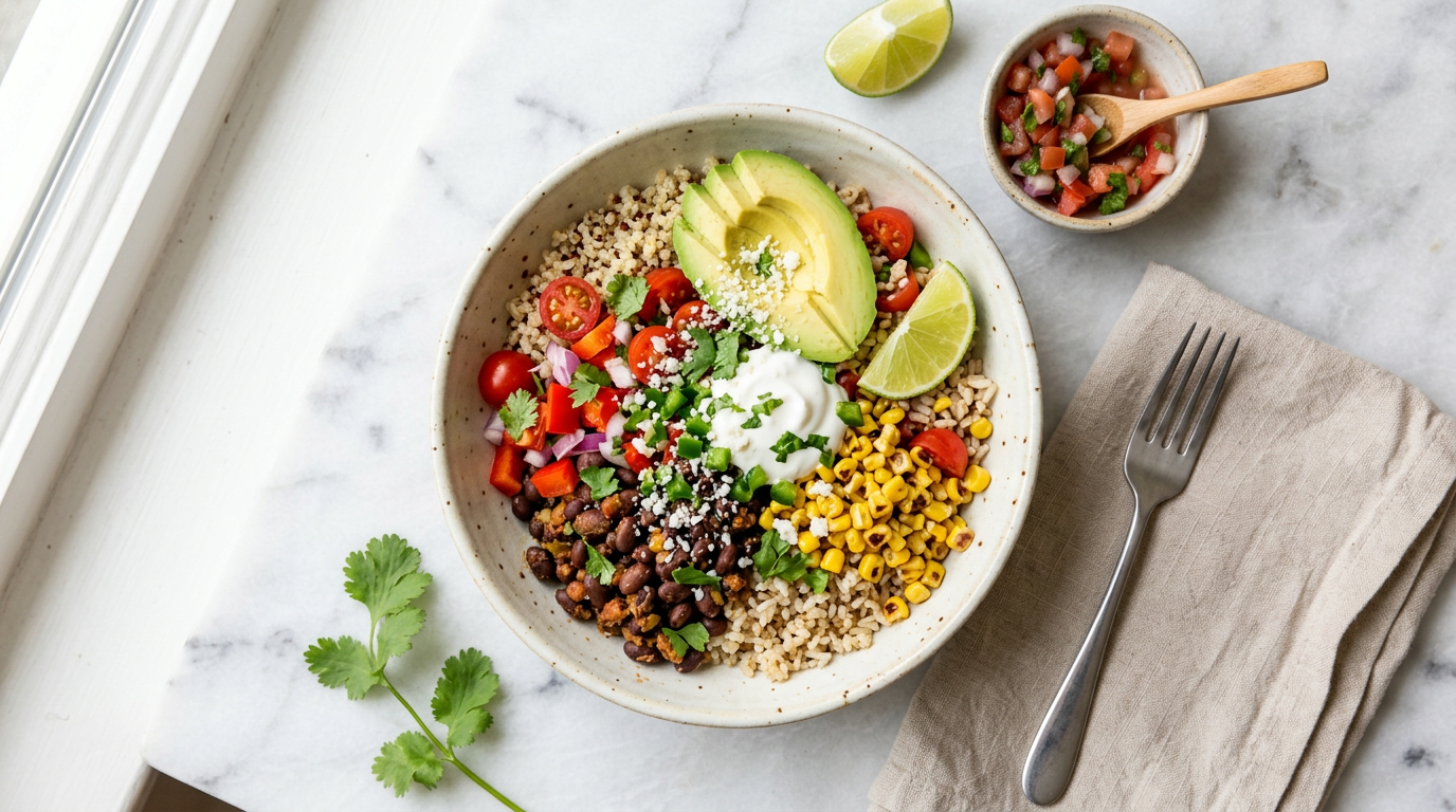 Black Bean and Corn Burrito Bowl