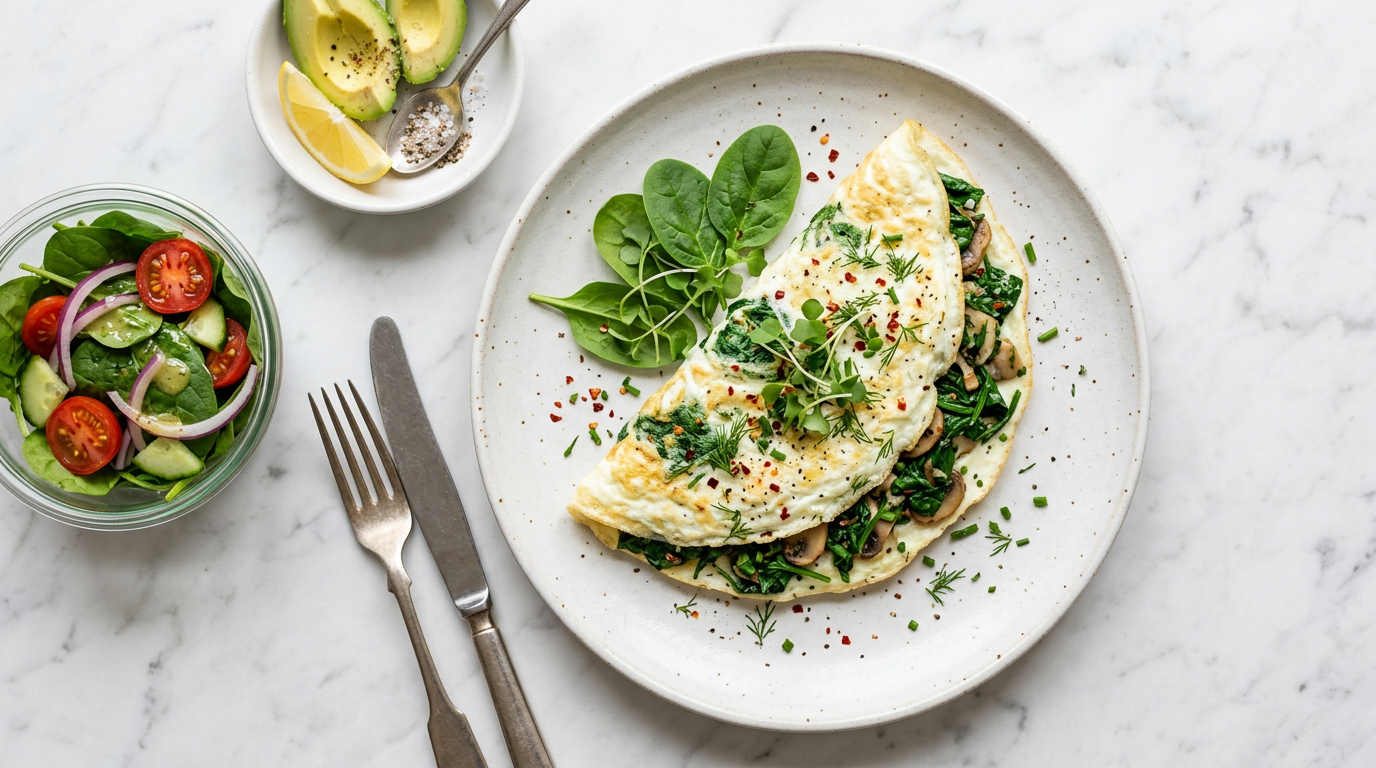 Egg White and Spinach Omelet