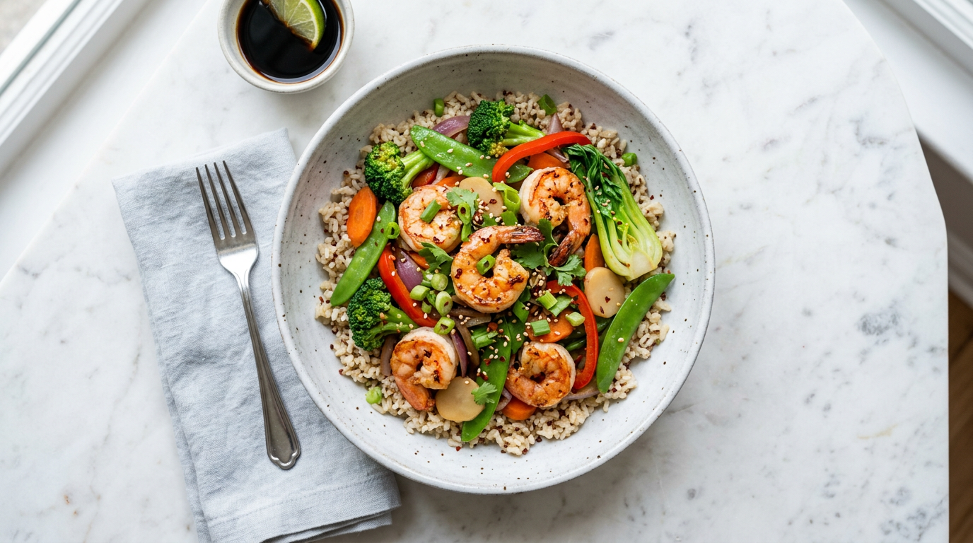 Shrimp Stir-fry with Snow Peas