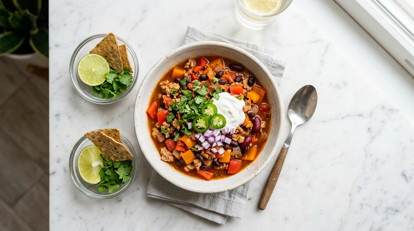 Turkey Chili with Bell Peppers