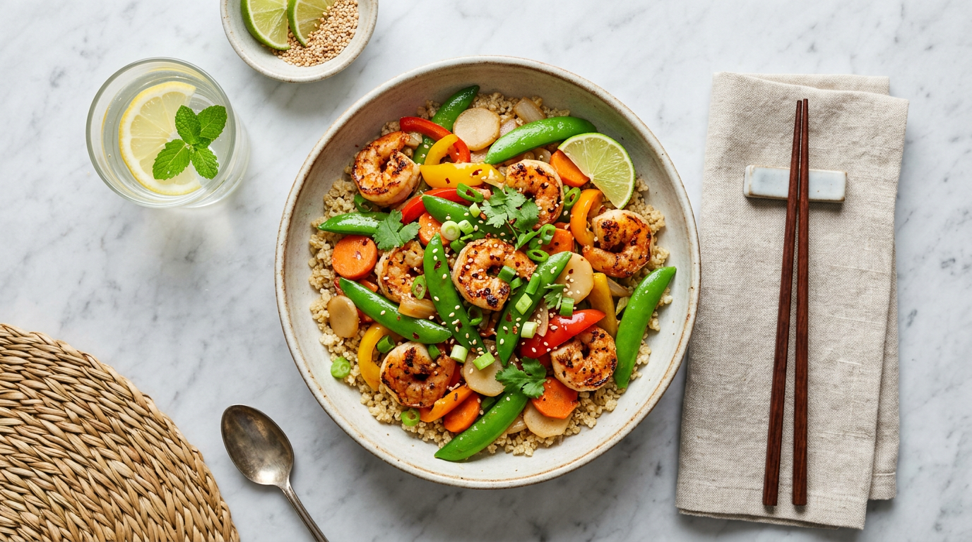 Shrimp Stir-fry with Snap Peas