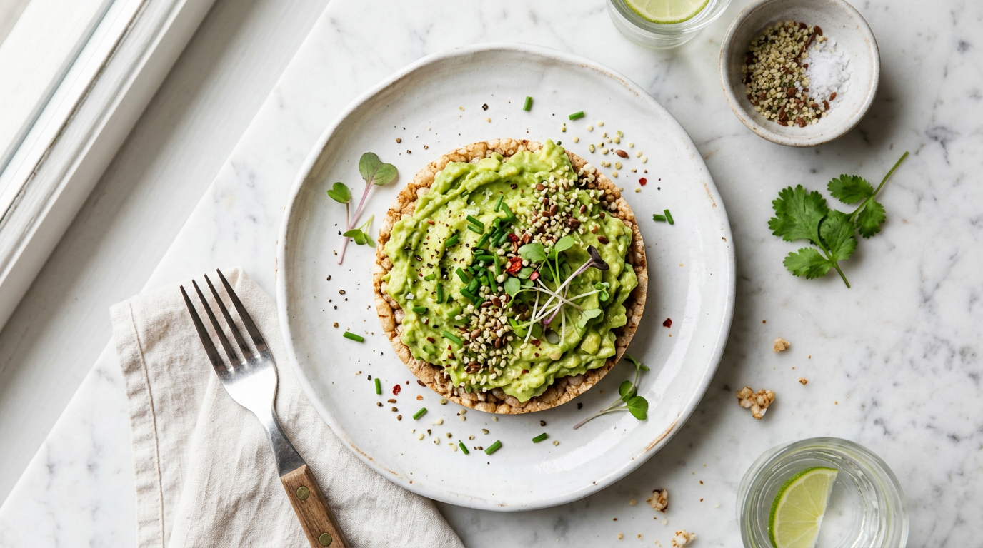 Rice Cake with Avocado