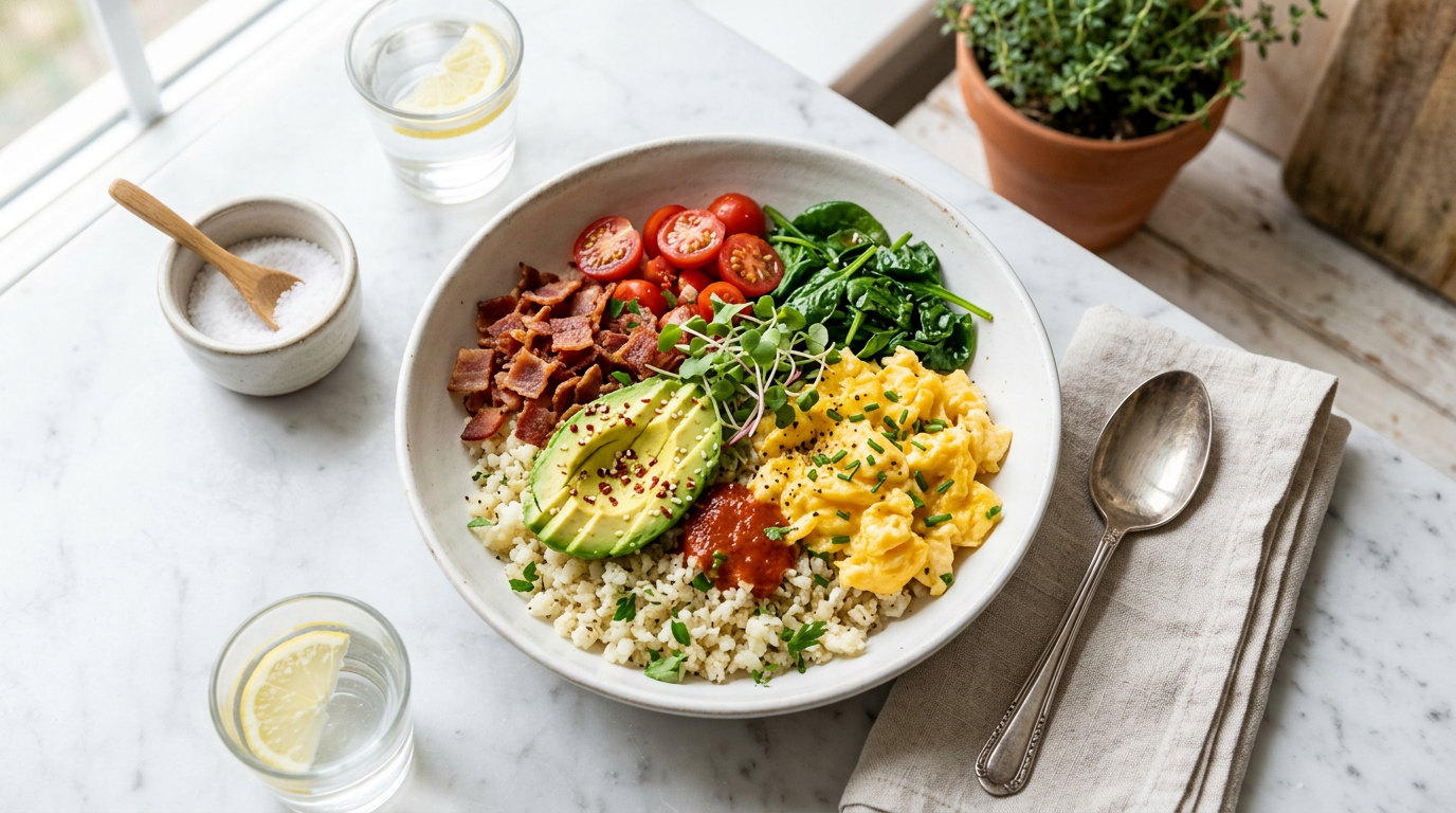 Cauliflower Rice Breakfast Bowl